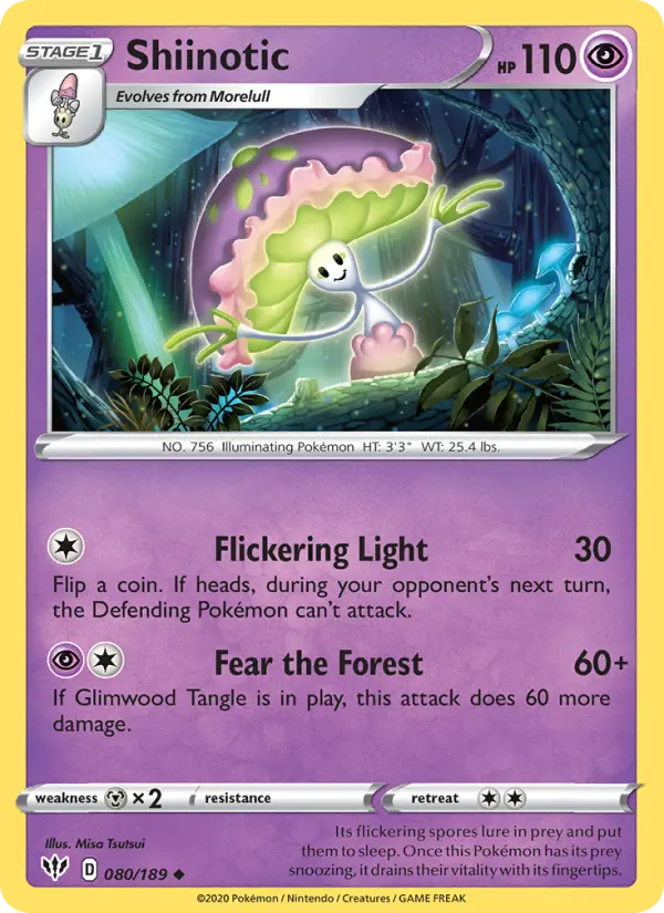 Shiinotic 80 card from Darkness Ablaze