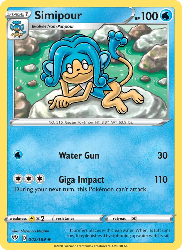 Simipour 42 card from Darkness Ablaze