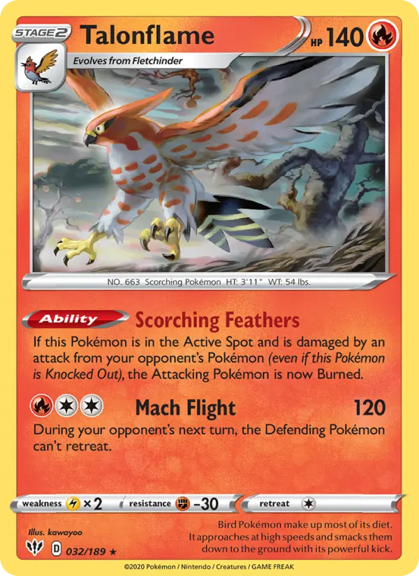 Talonflame 32 card from Darkness Ablaze