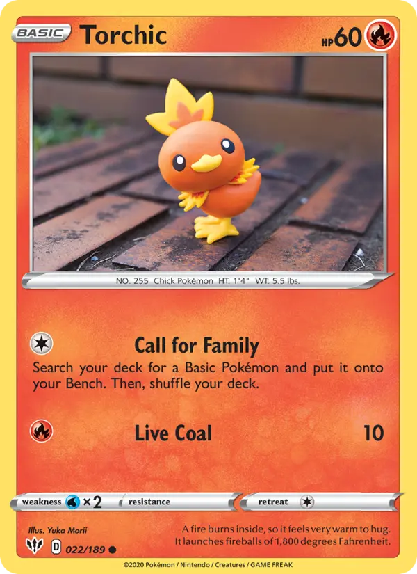 Torchic 22 card from Darkness Ablaze