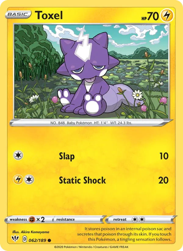 Toxel 62 card from Darkness Ablaze