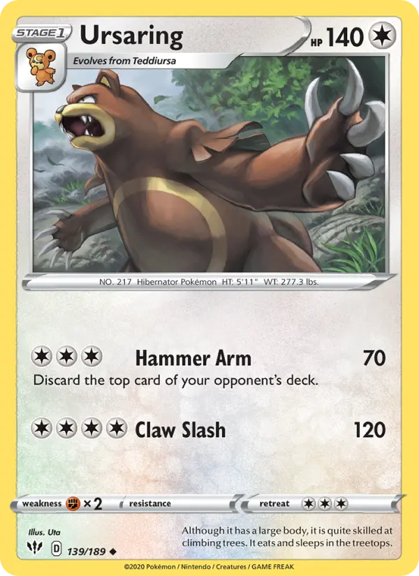 Ursaring 139 — Darkness Ablaze 139, Normal finish