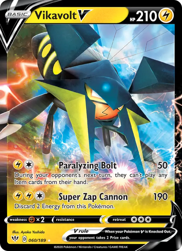 Vikavolt V 60 card from Darkness Ablaze