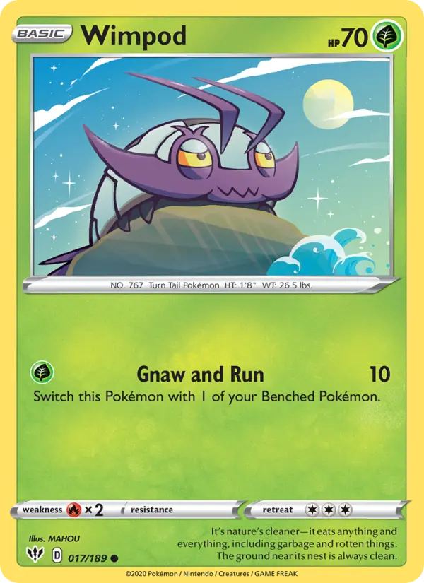 Wimpod 17 card from Darkness Ablaze