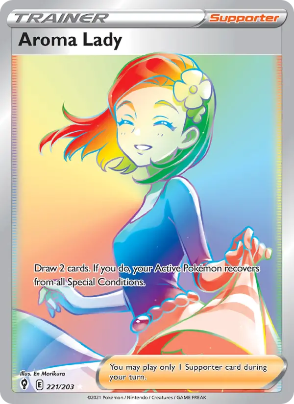 Aroma Lady 221 — Evolving Skies 221, Holofoil finish