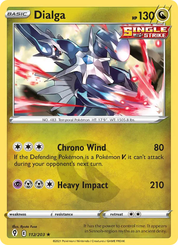 Dialga 112 — Evolving Skies 112, Holofoil finish