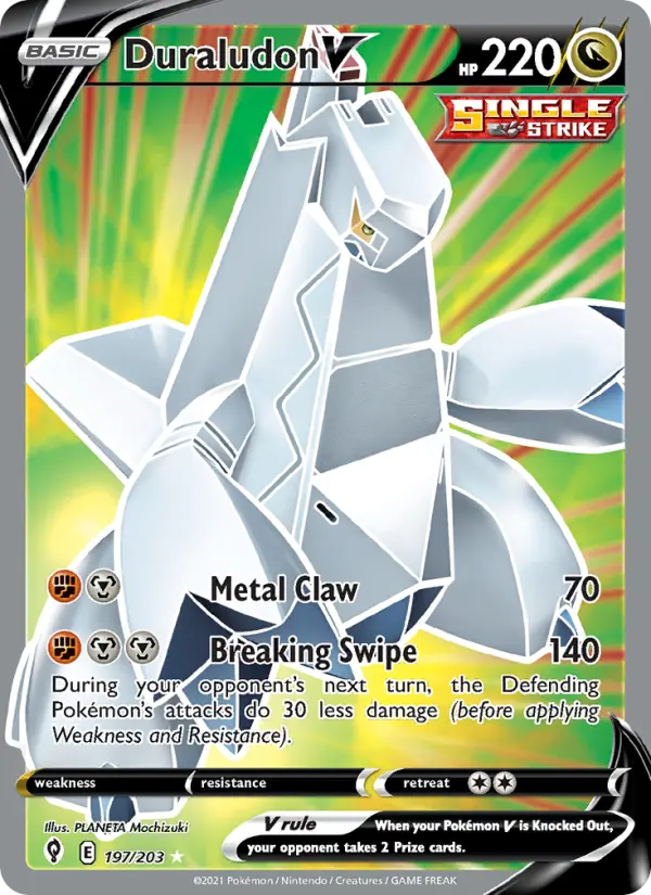 Duraludon V 197 — Evolving Skies 197, Holofoil finish