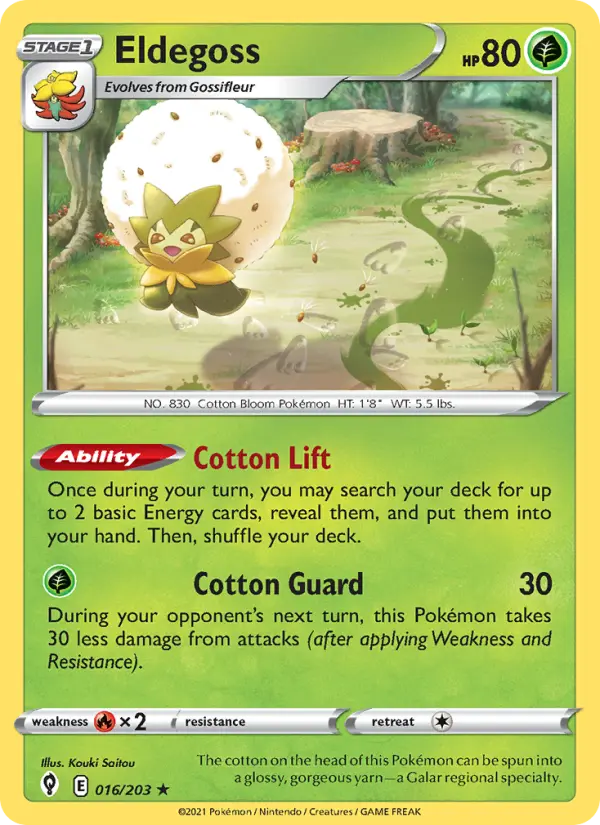 Eldegoss 16 card from Evolving Skies