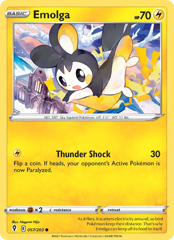 Emolga 57 card from Evolving Skies