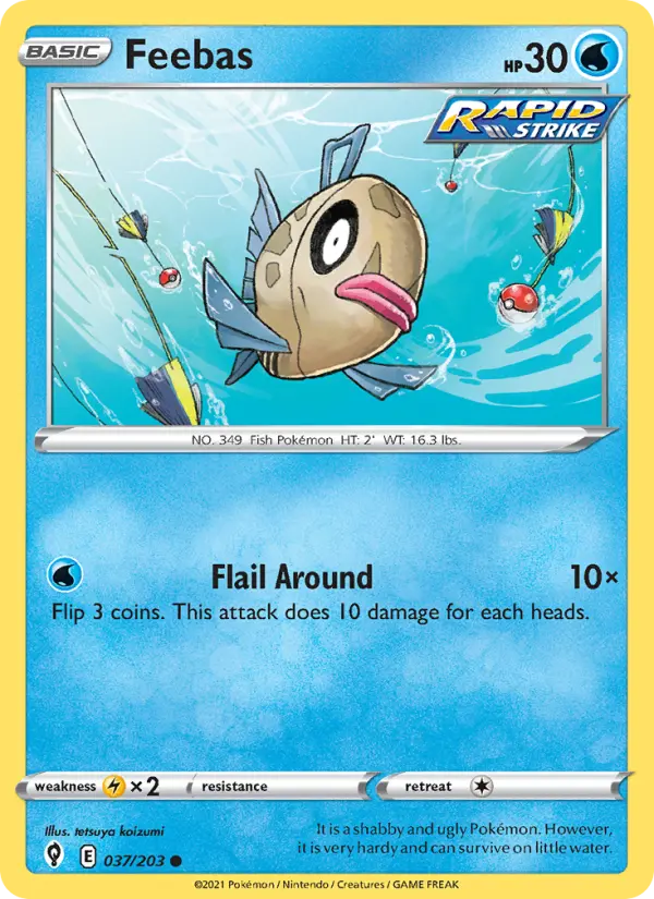 Feebas 37 card from Evolving Skies