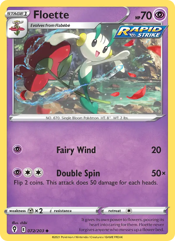 Floette 72 card from Evolving Skies