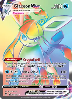 Glaceon VMAX 208 — Evolving Skies