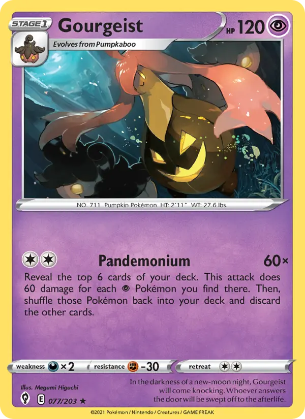 Gourgeist 77 card from Evolving Skies