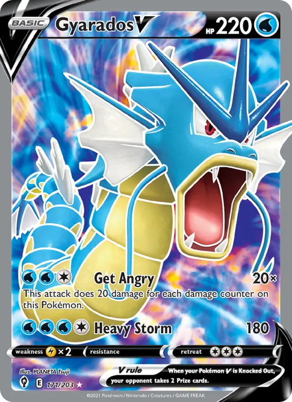Gyarados V 171 card from Evolving Skies