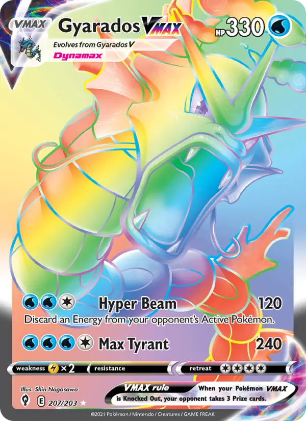 Gyarados VMAX 207 — Evolving Skies 207, Holofoil finish