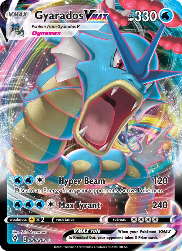 Gyarados VMAX 29 — Evolving Skies 29, Holofoil finish