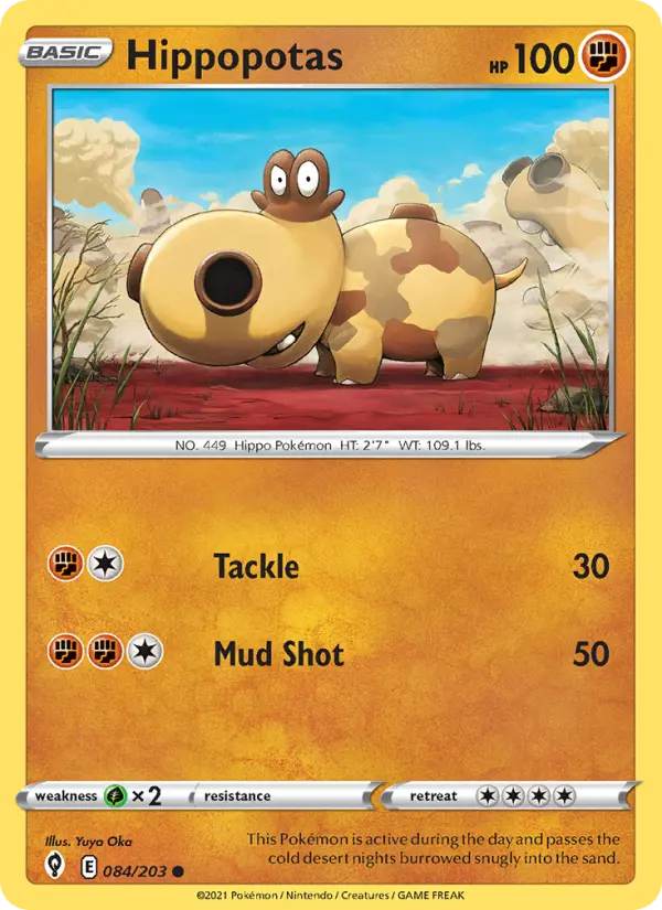Hippopotas 84 card from Evolving Skies