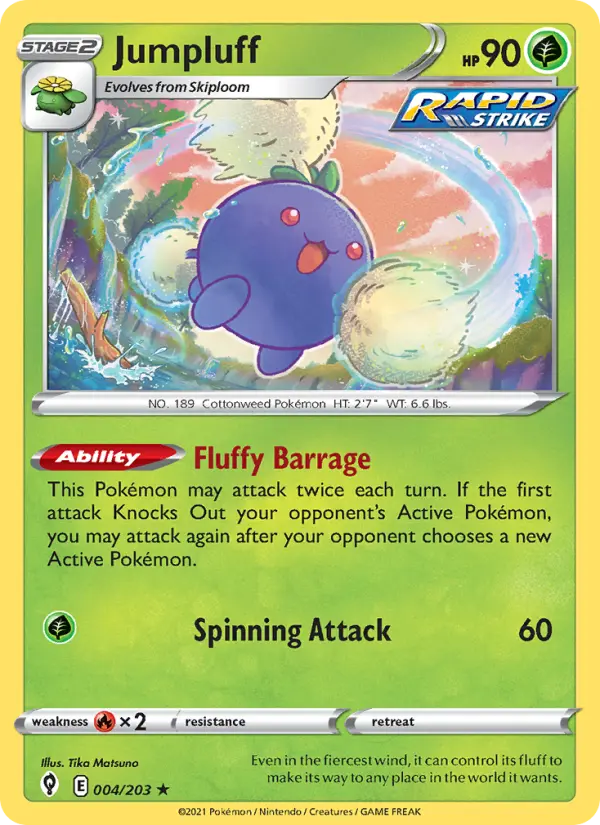 Jumpluff 4 — Evolving Skies 4, Holofoil finish
