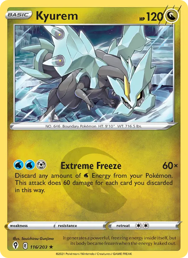 Kyurem 116 card from Evolving Skies