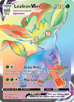 Leafeon VMAX 204 — Evolving Skies