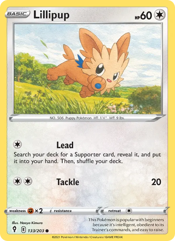 Lillipup 133 card from Evolving Skies