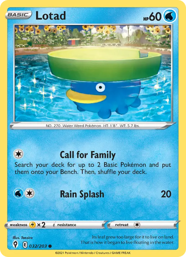 Lotad 32 — Evolving Skies 32, Normal finish