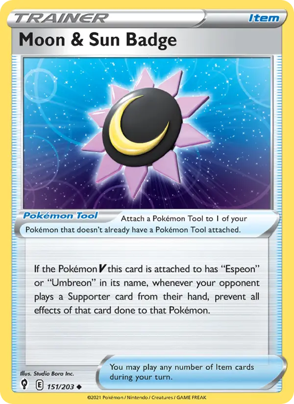 Moon & Sun Badge 151 — Evolving Skies 151, Normal finish