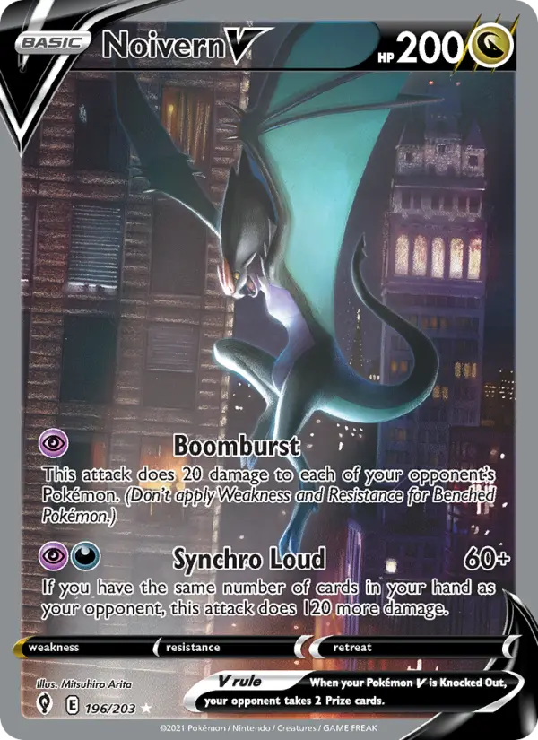 Noivern V 196 — Evolving Skies 196, Holofoil finish