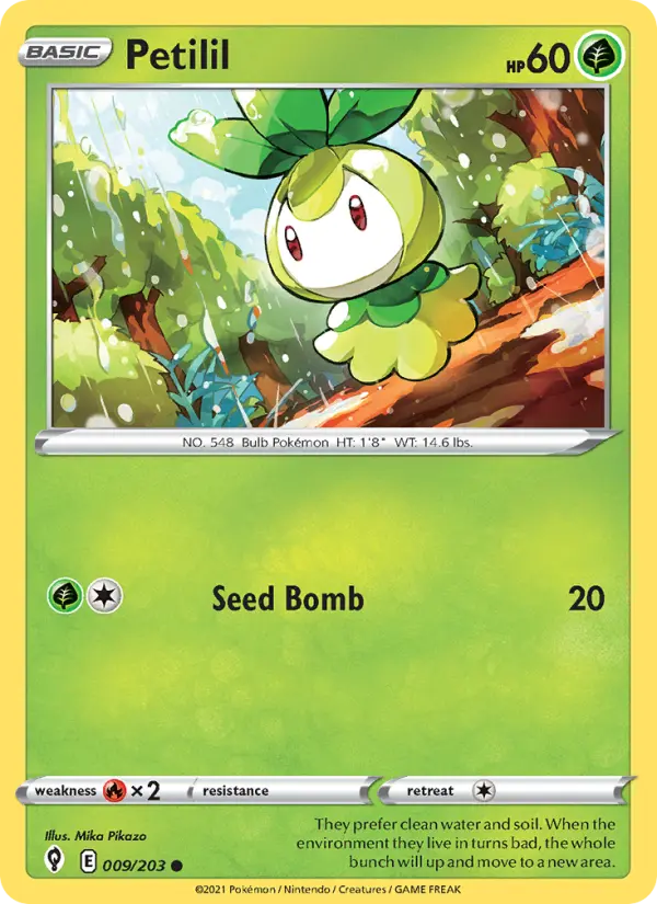 Petilil 9 card from Evolving Skies