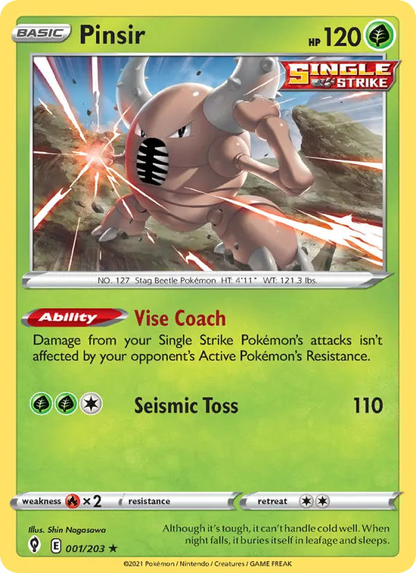 Pinsir 1 card from Evolving Skies