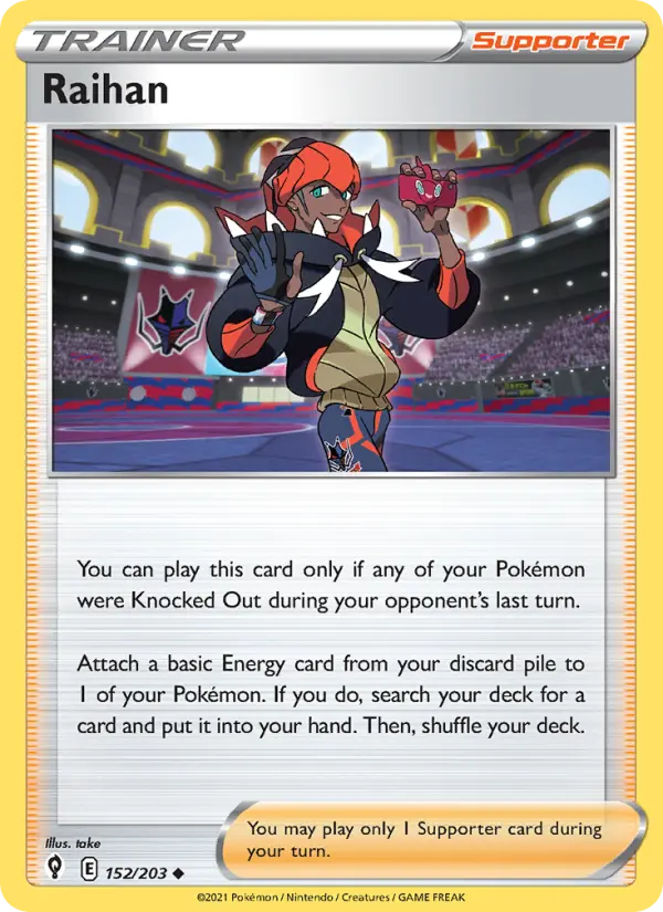 Raihan 152 card from Evolving Skies