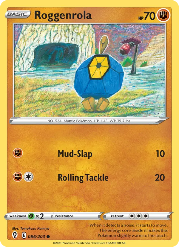 Roggenrola 86 card from Evolving Skies