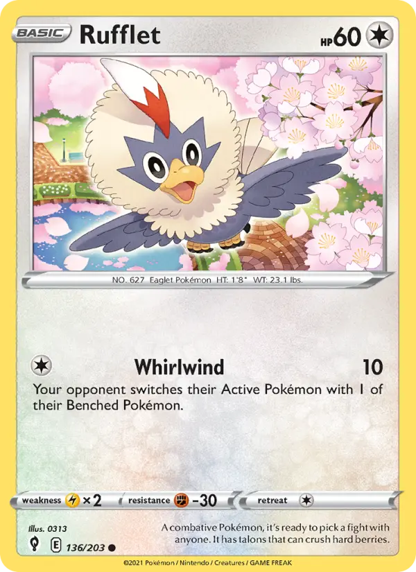 Rufflet 136 — Evolving Skies 136, Normal finish