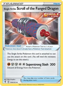 Single Strike Scroll of the Fanged Dragon — Evolving Skies 158
