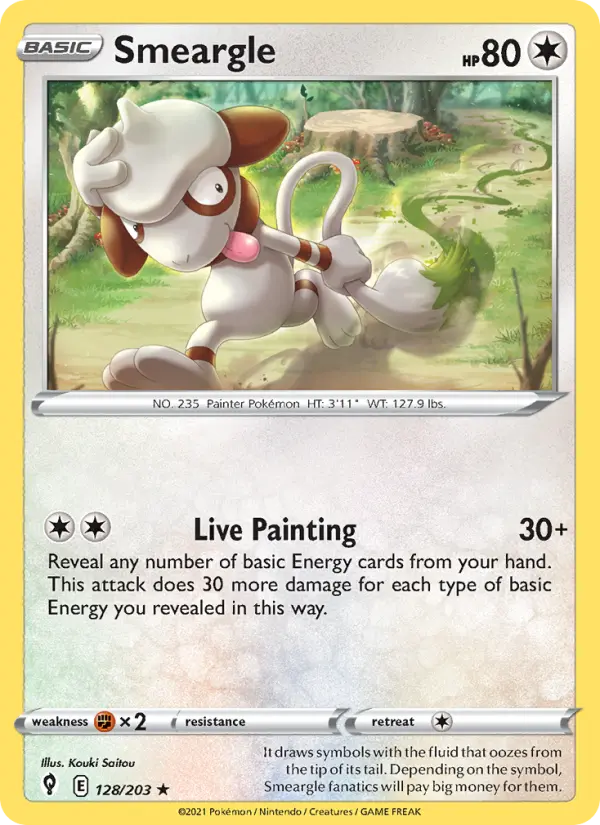 Smeargle 128 — Evolving Skies 128, Normal finish