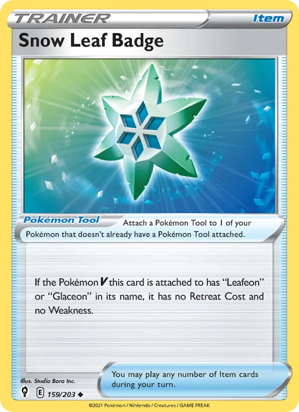 Snow Leaf Badge 159 — Evolving Skies 159, Normal finish
