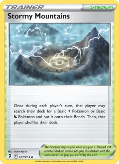 Stormy Mountains 161 — shown as an example of the Reverse Holofoil finish