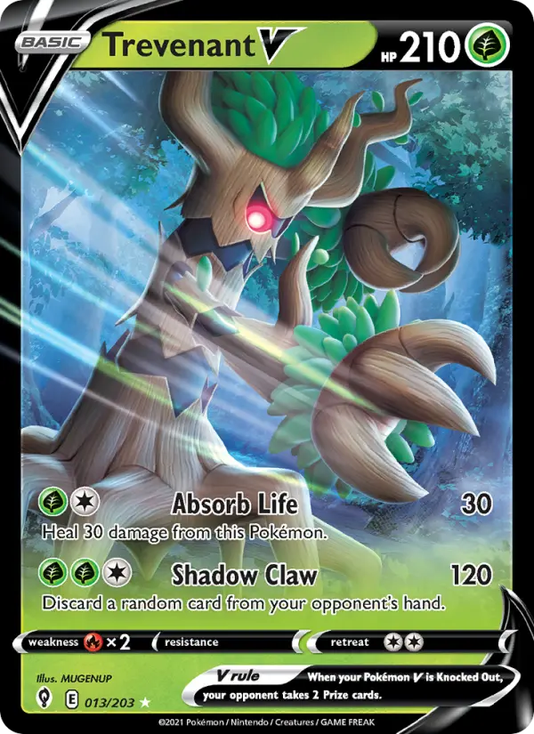 Trevenant V 13 — Evolving Skies 13, Holofoil finish
