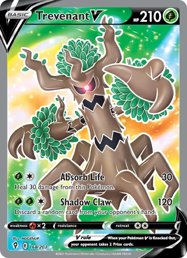 Trevenant V 168 — Evolving Skies 168, Holofoil finish