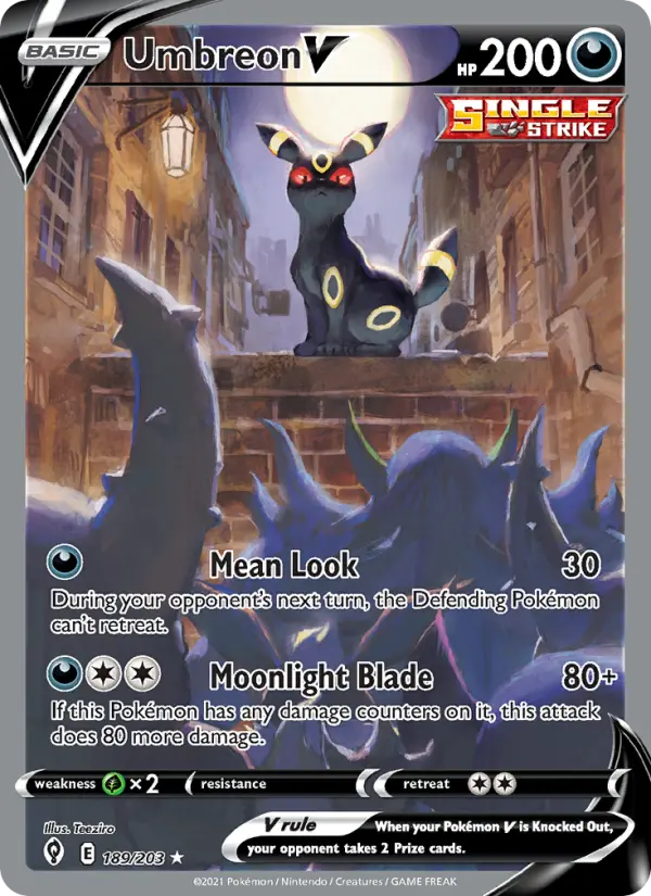 Umbreon V 189 — the most expensive Teeziro card