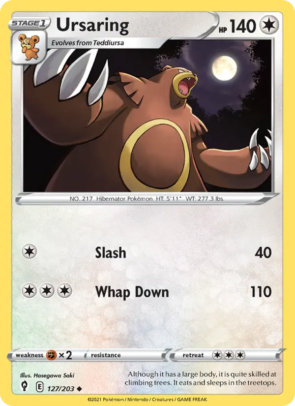 Ursaring 127 — Evolving Skies 127, Normal finish