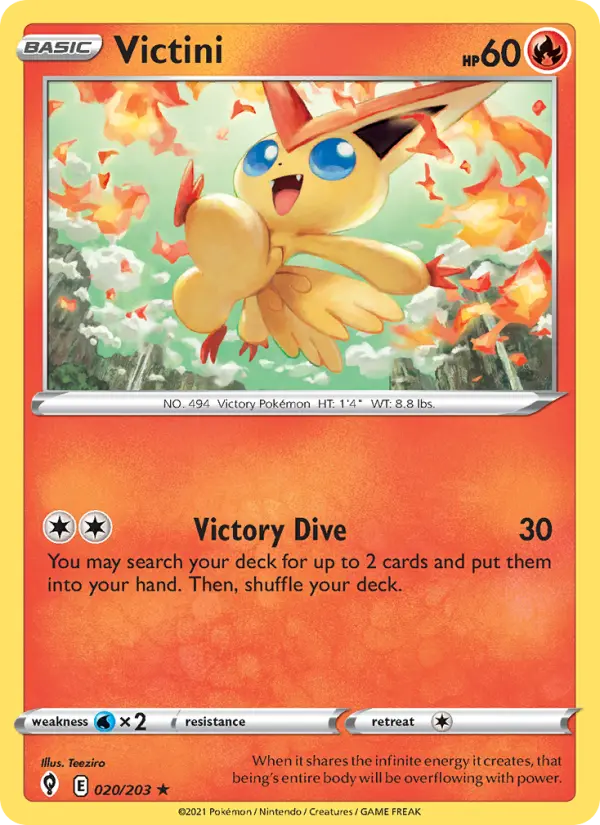 Victini 20 — Evolving Skies 20, Holofoil finish