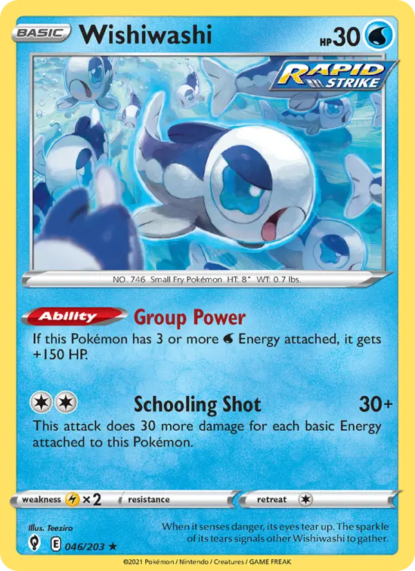 Wishiwashi 46 card from Evolving Skies