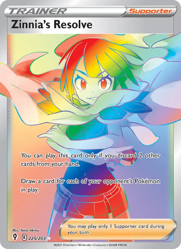Zinnia's Resolve 225 — Evolving Skies 225, Holofoil finish