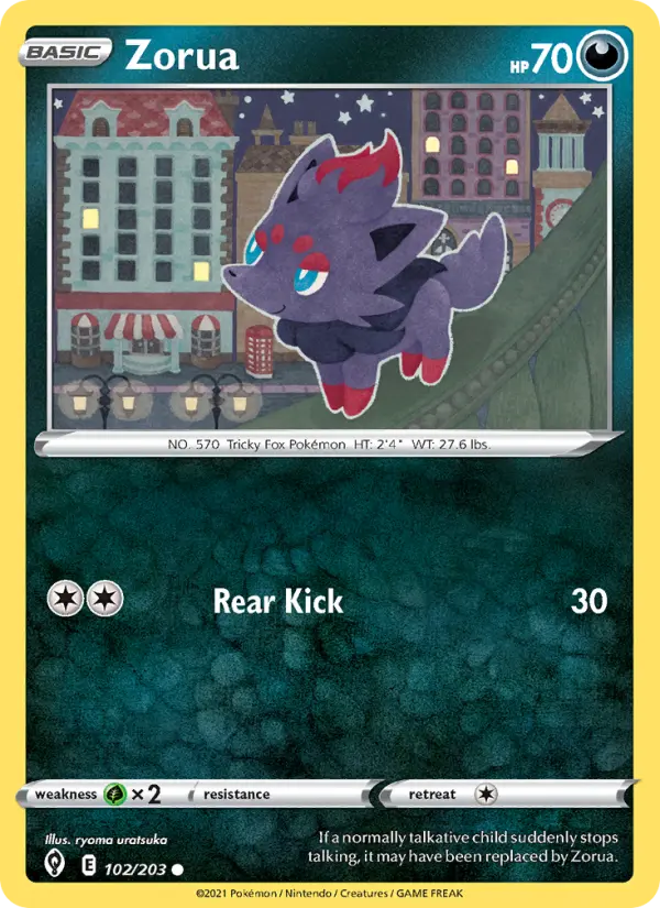 Zorua 102 — Evolving Skies 102, Normal finish