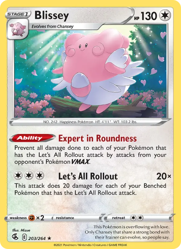Blissey 203 card from Fusion Strike