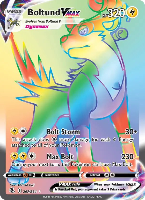 Boltund VMAX 267 — Fusion Strike 267, Holofoil finish