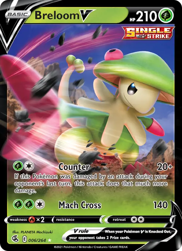 Breloom V 6 card from Fusion Strike