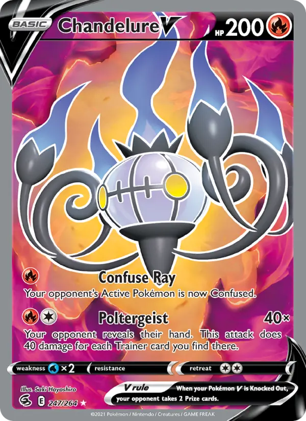 Chandelure V 247 — Fusion Strike 247, Holofoil finish