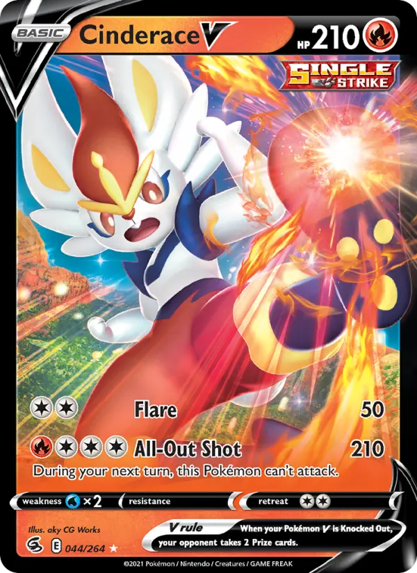 Cinderace V 44 card from Fusion Strike